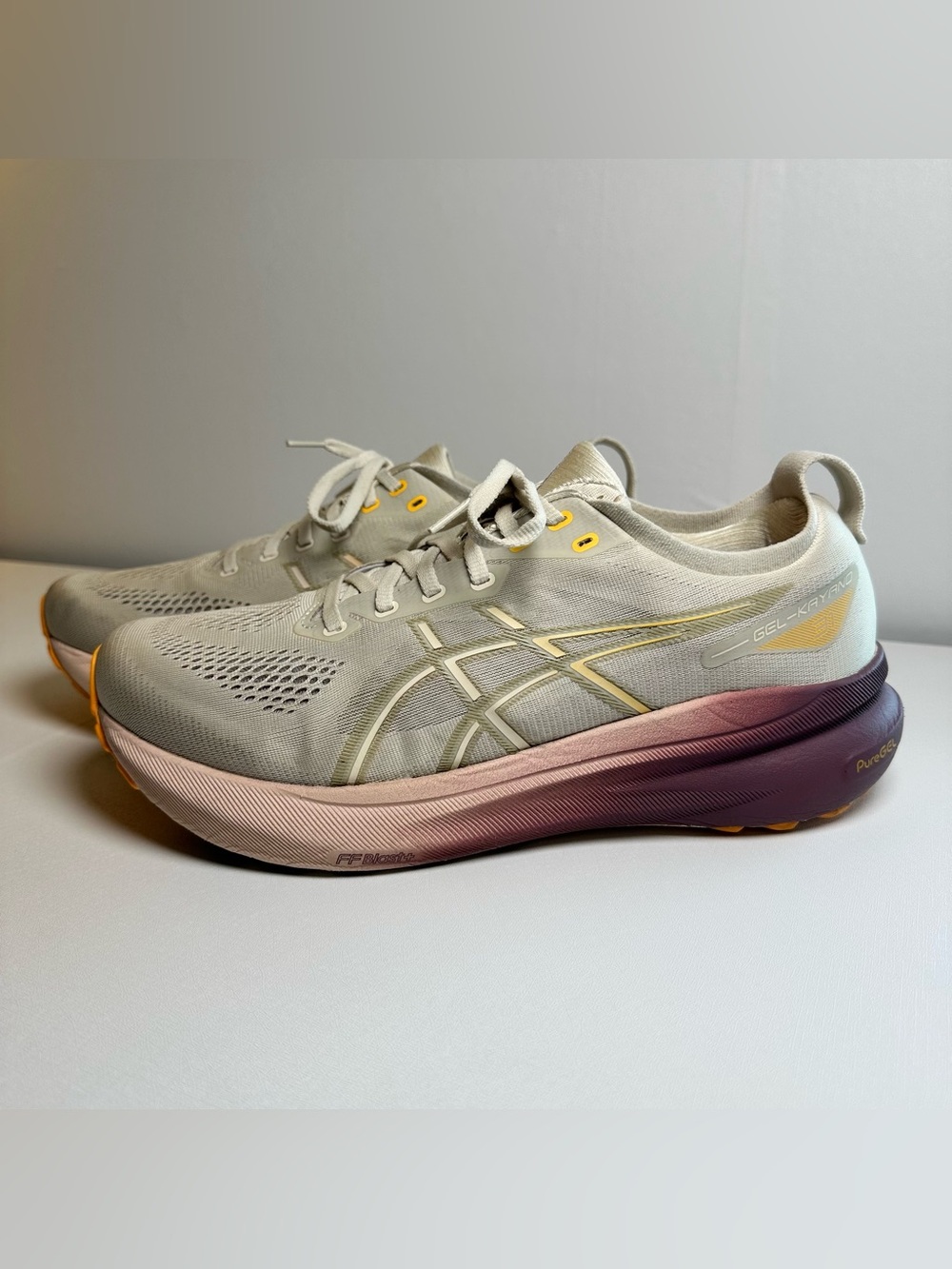 ASICS Gel-Kayano 31 Womens 11 Oatmeal Pearl Pink Running Shoes Athletic
